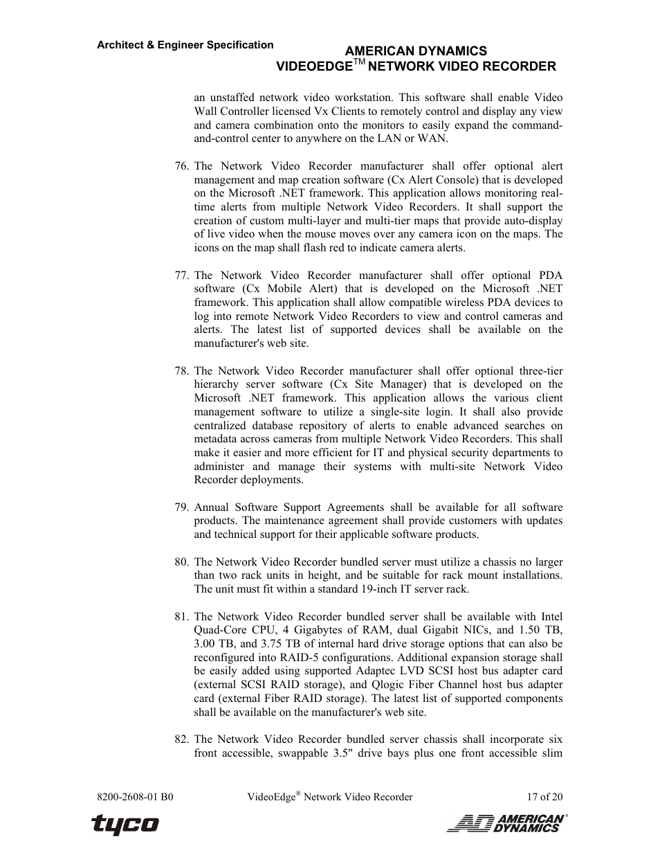 American Dynamics VideoEdge ADNSNVR-CL1 User Manual | Page 17 / 20