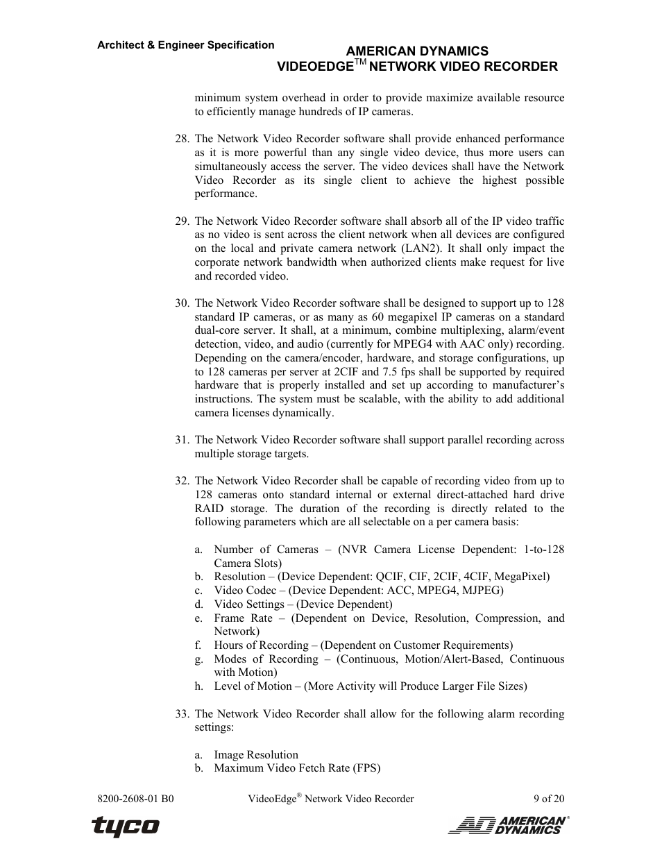 American Dynamics VideoEdge ADNSNVR-CL1 User Manual | Page 9 / 20