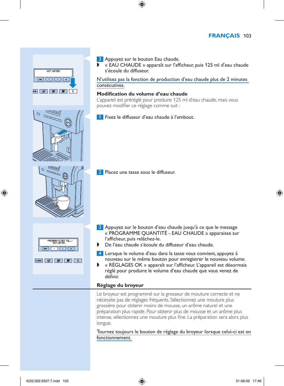 Philips Kaffeevollautomat User Manual | Page 103 / 174