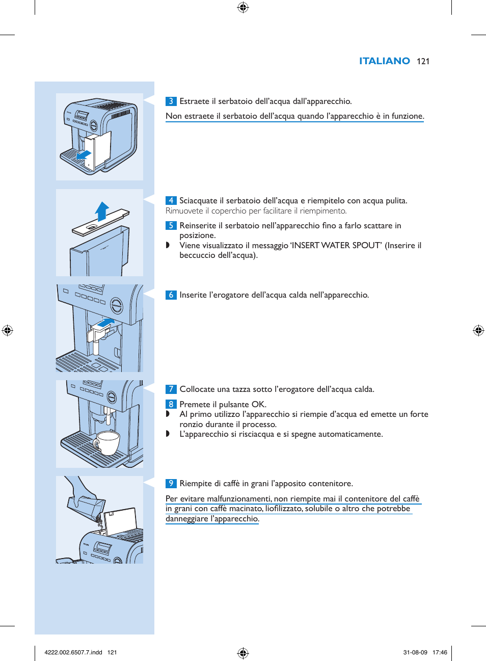 Philips Kaffeevollautomat User Manual | Page 121 / 174