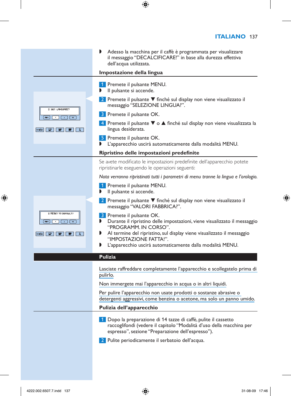 Philips Kaffeevollautomat User Manual | Page 137 / 174