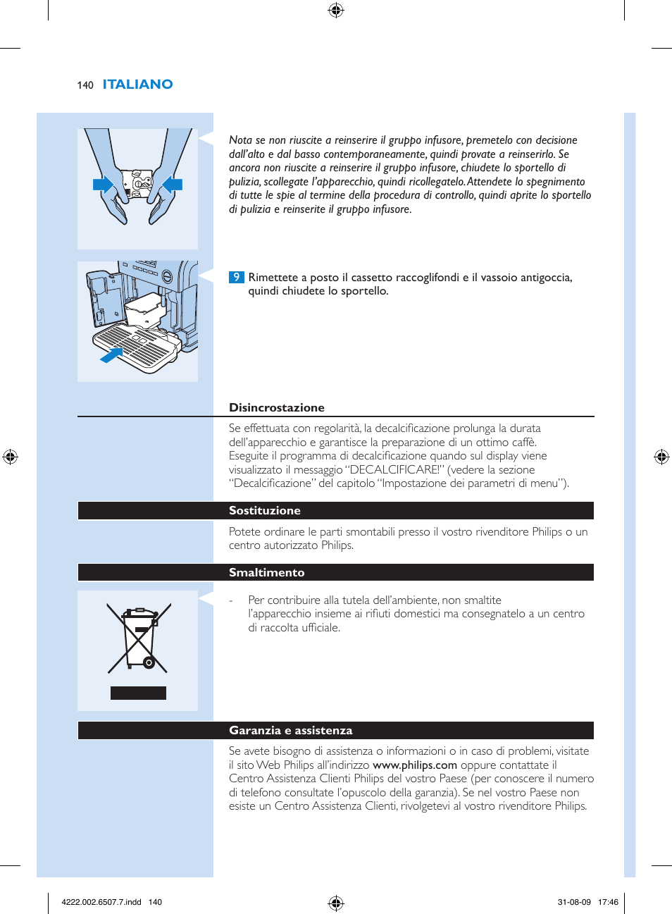 Philips Kaffeevollautomat User Manual | Page 140 / 174