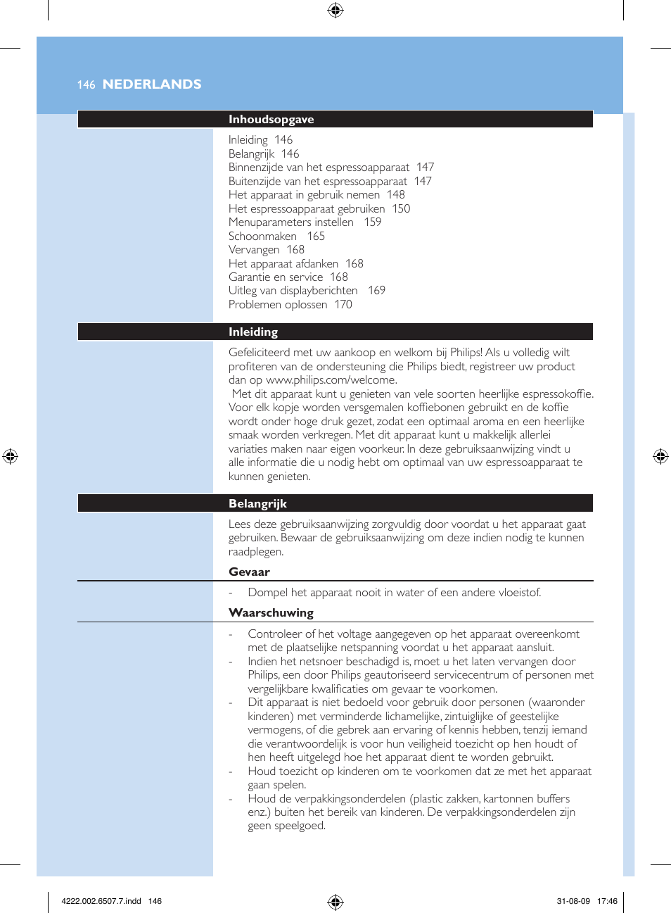 Philips Kaffeevollautomat User Manual | Page 146 / 174