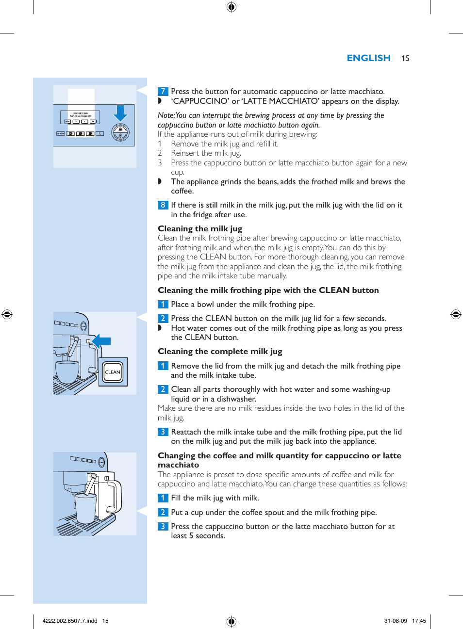 Philips Kaffeevollautomat User Manual | Page 15 / 174