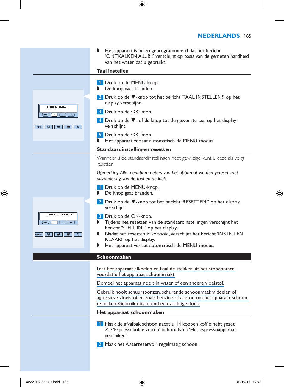 Philips Kaffeevollautomat User Manual | Page 165 / 174