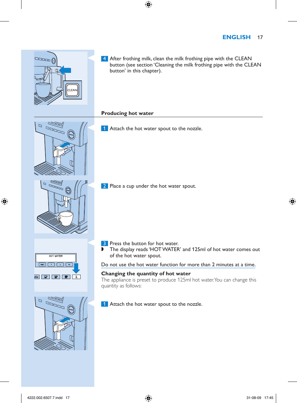 Philips Kaffeevollautomat User Manual | Page 17 / 174
