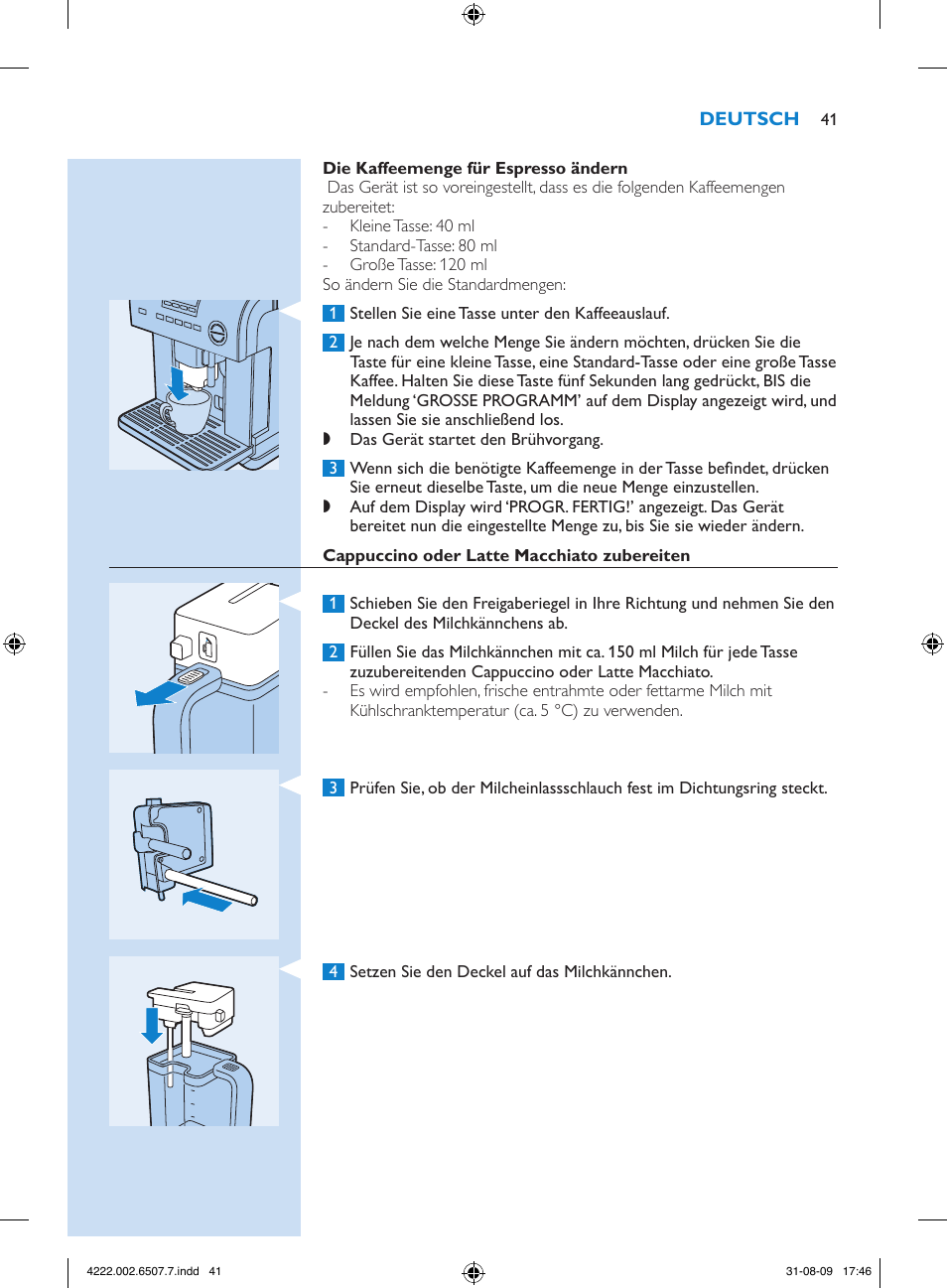 Philips Kaffeevollautomat User Manual | Page 41 / 174