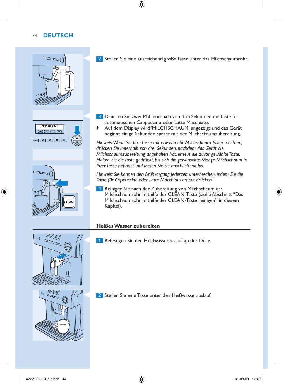 Philips Kaffeevollautomat User Manual | Page 44 / 174