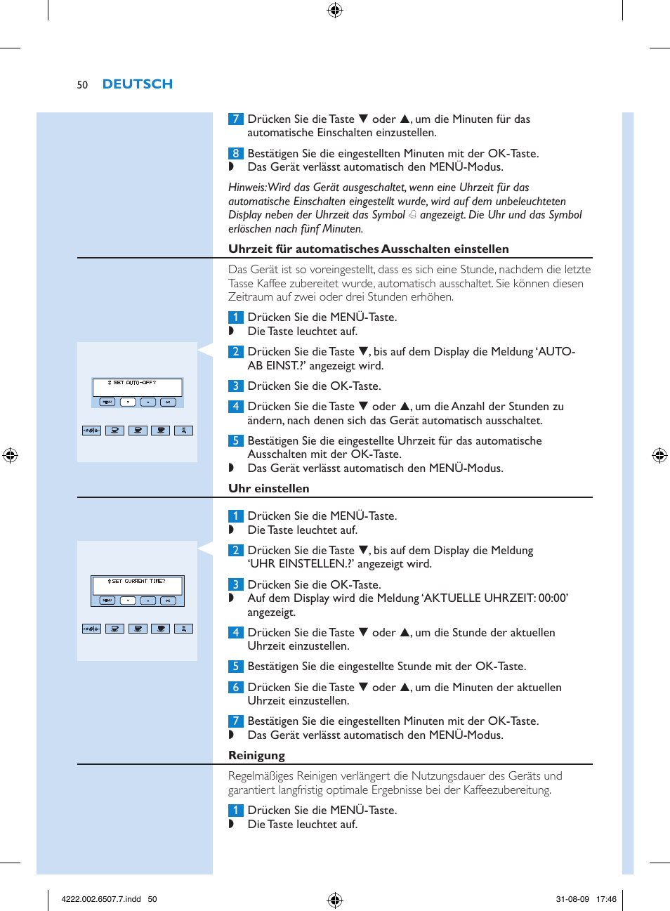 Philips Kaffeevollautomat User Manual | Page 50 / 174