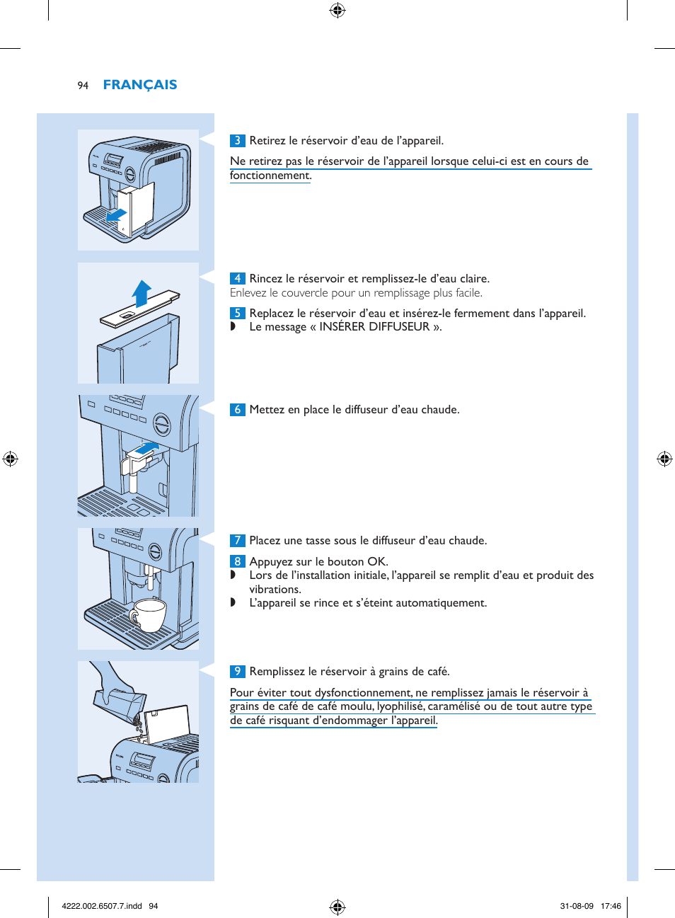 Philips Kaffeevollautomat User Manual | Page 94 / 174