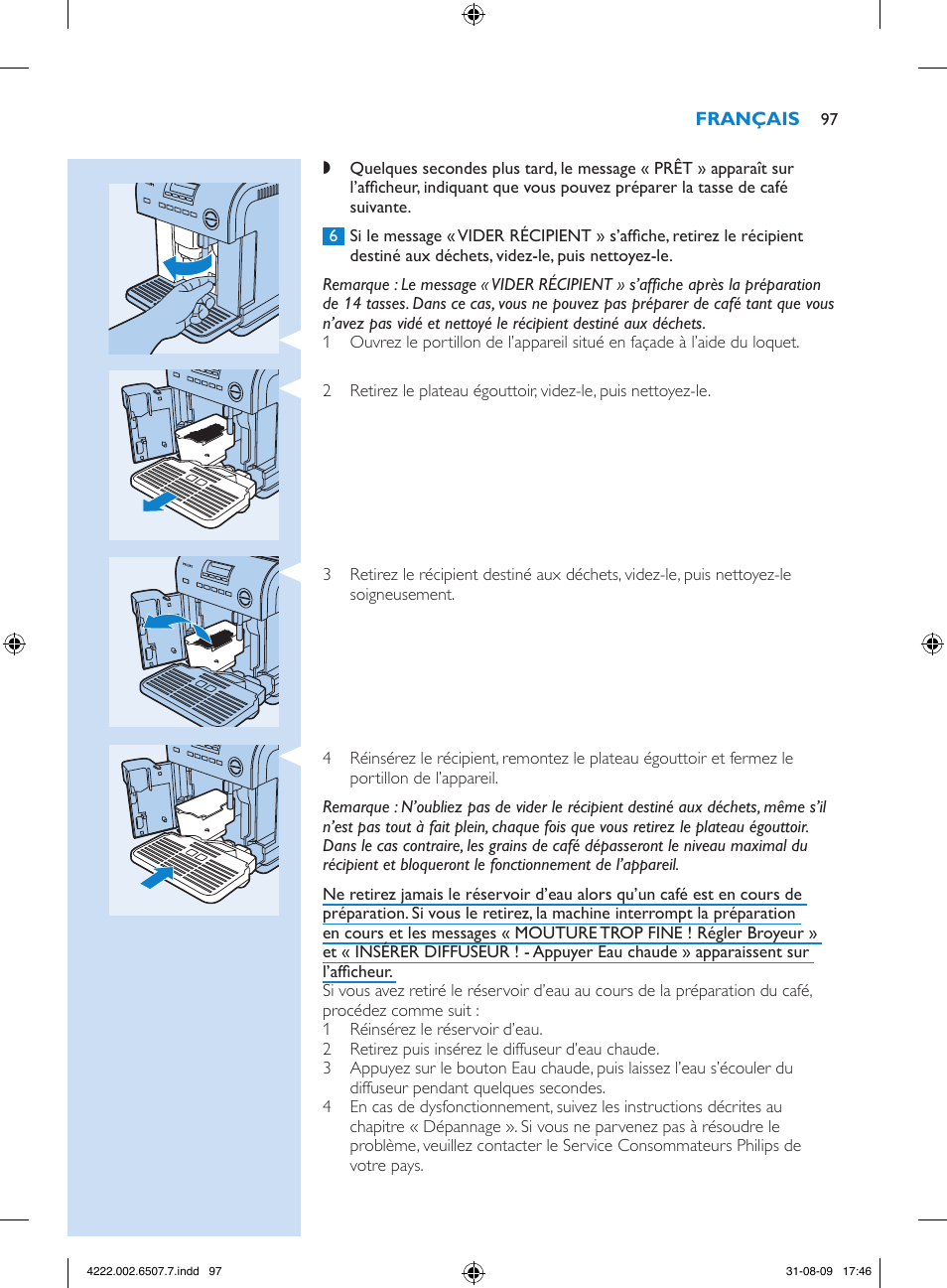 Philips Kaffeevollautomat User Manual | Page 97 / 174