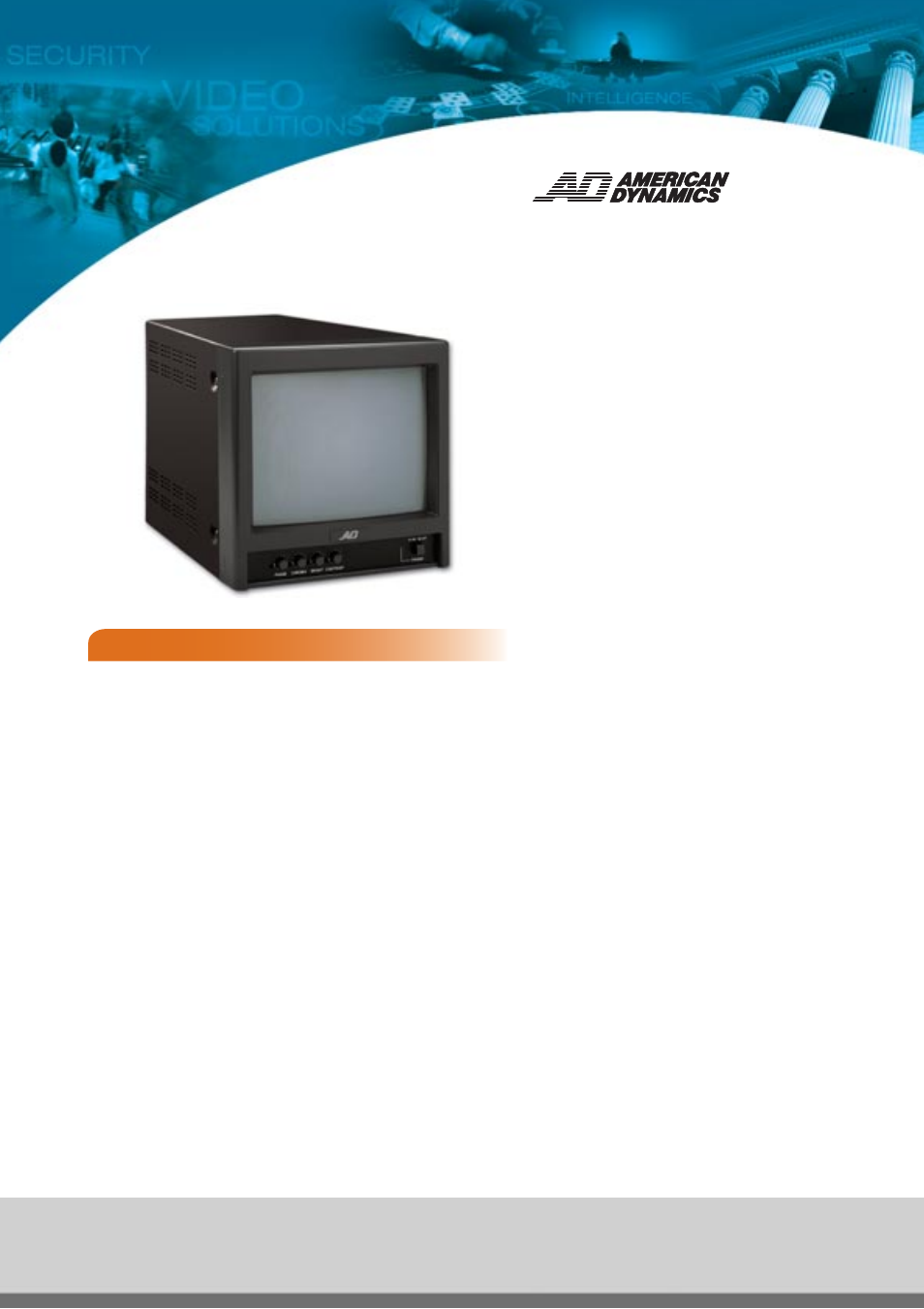 American Dynamics AD950B User Manual | 2 pages