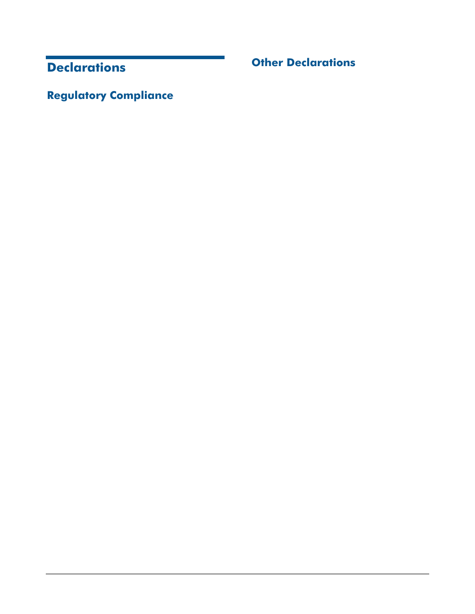 Declarations, Regulatory compliance, Other declarations | American Dynamics RAS915 User Manual | Page 13 / 13