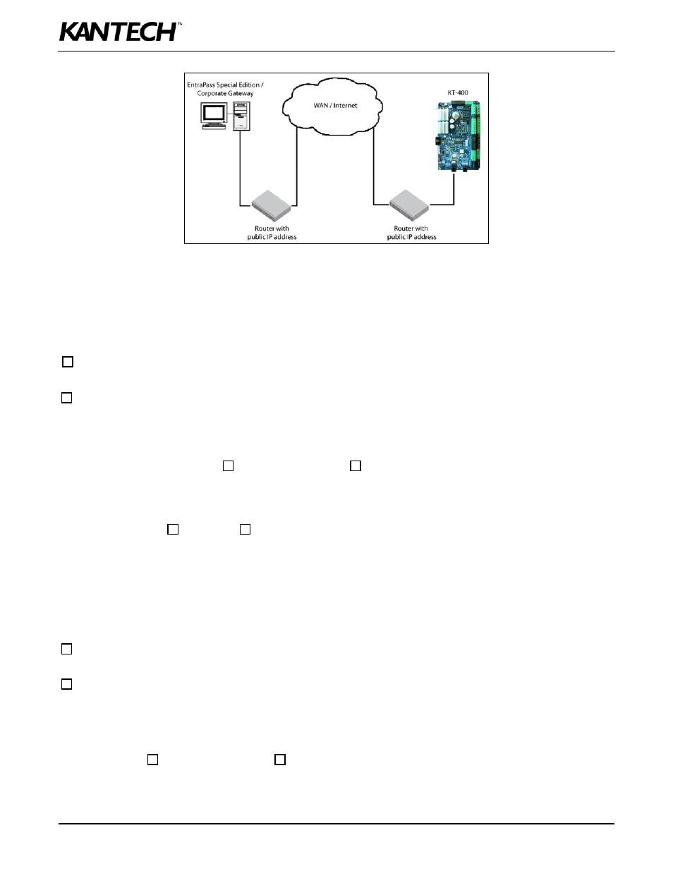 Entrapass site, Kt-400 ethernet four-door controller site | Kantech KT-400 User Manual | Page 40 / 44