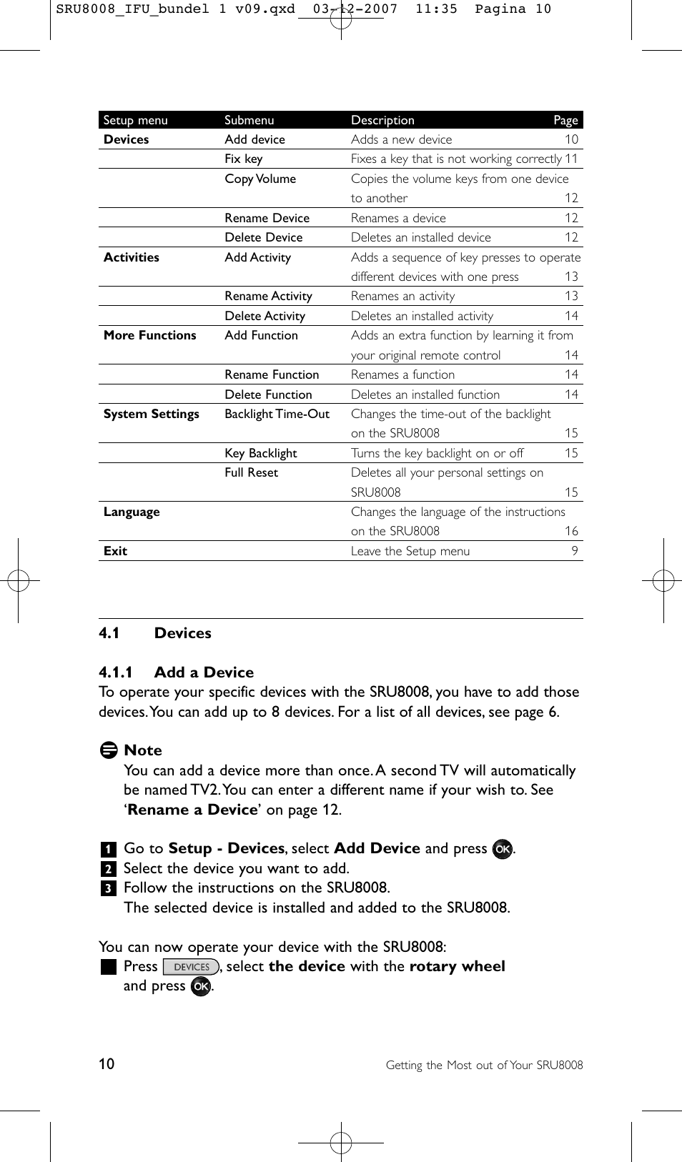 Philips Prestigo Universal-Fernbedienung User Manual | Page 10 / 124