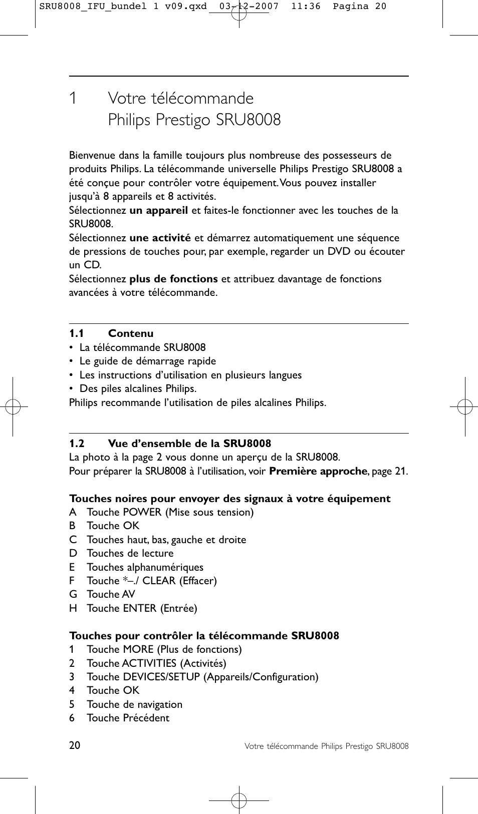 Philips Prestigo Universal-Fernbedienung User Manual | Page 20 / 124