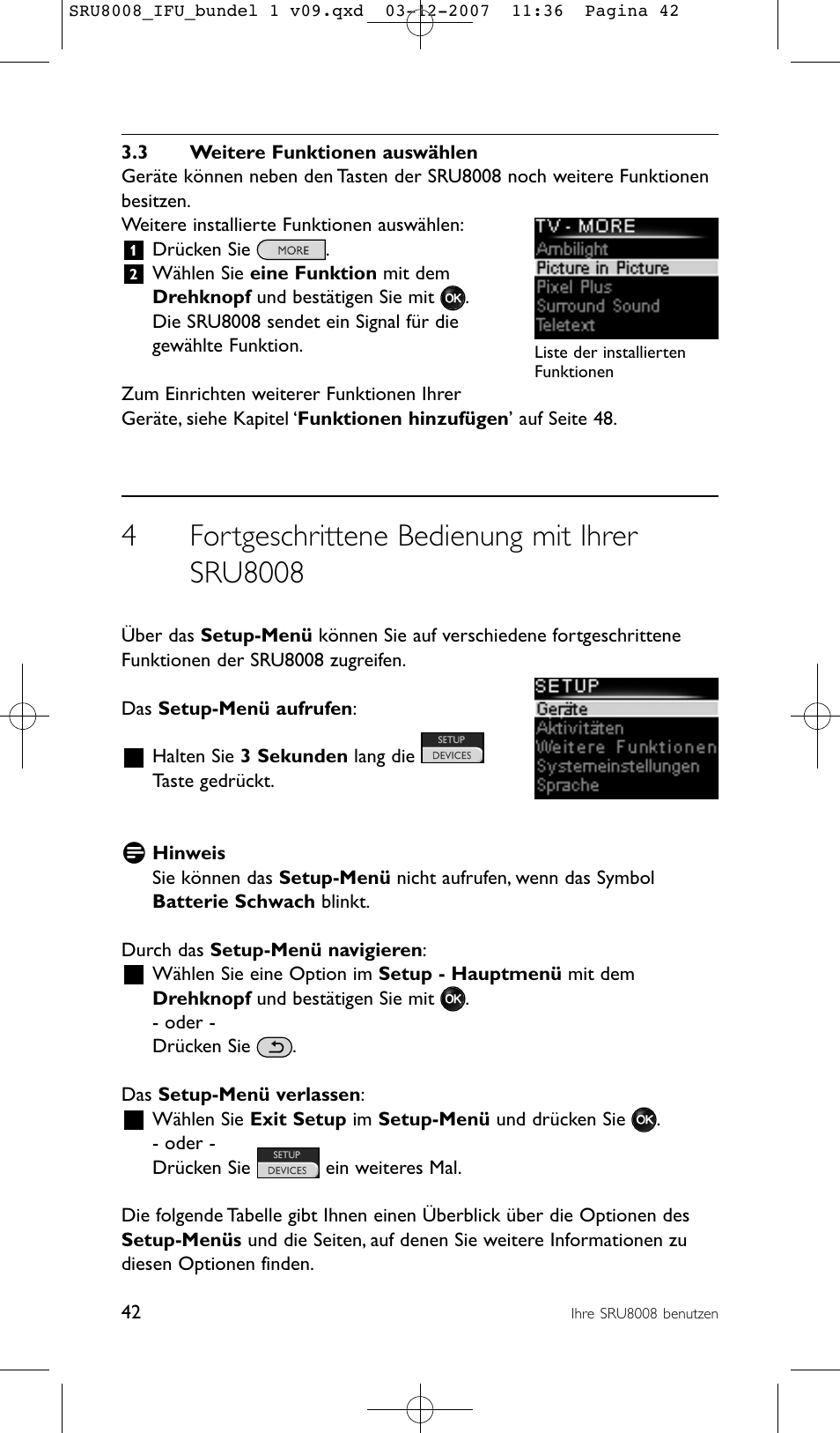 Philips Prestigo Universal-Fernbedienung User Manual | Page 42 / 124