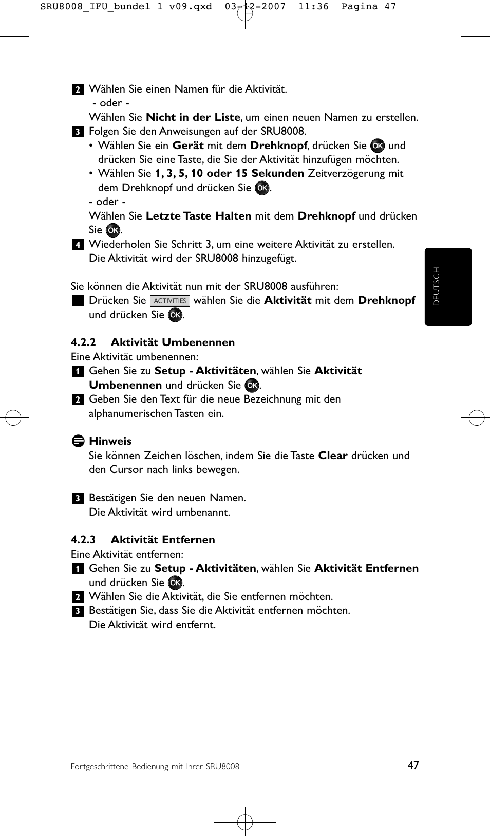 Philips Prestigo Universal-Fernbedienung User Manual | Page 47 / 124