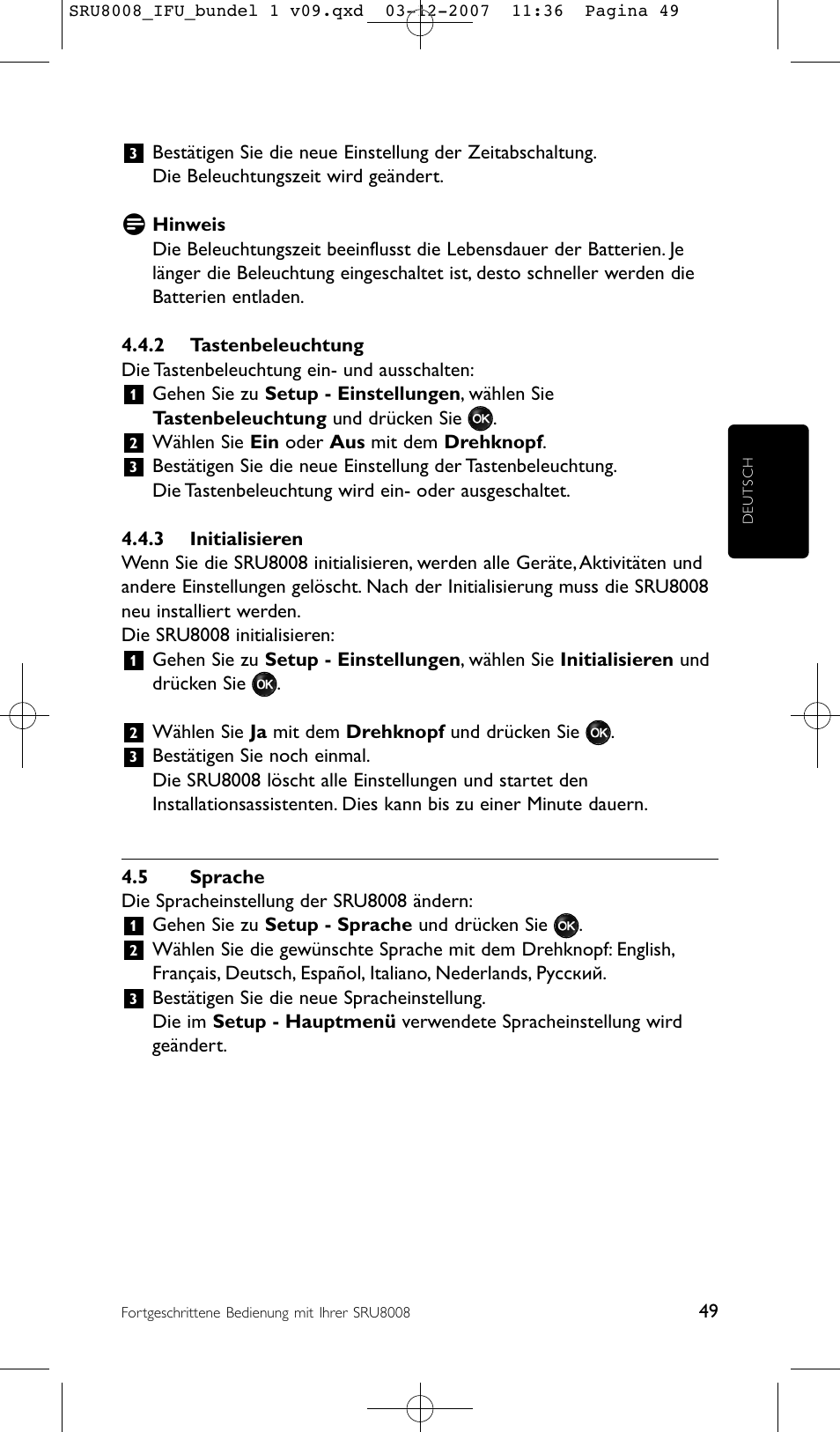 Philips Prestigo Universal-Fernbedienung User Manual | Page 49 / 124