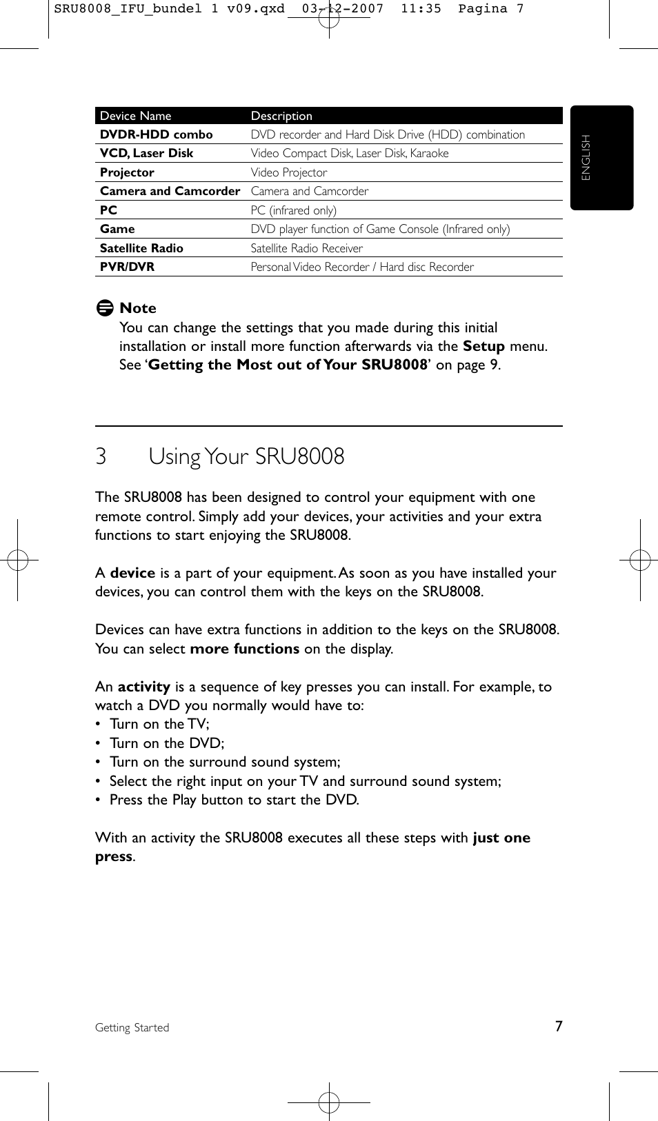 Philips Prestigo Universal-Fernbedienung User Manual | Page 7 / 124