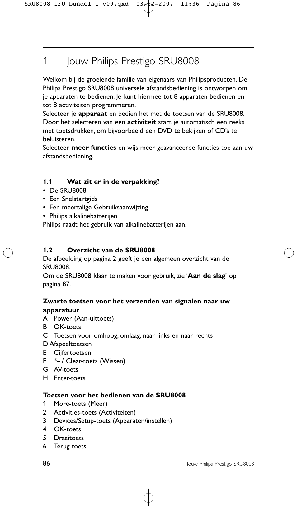 Philips Prestigo Universal-Fernbedienung User Manual | Page 86 / 124