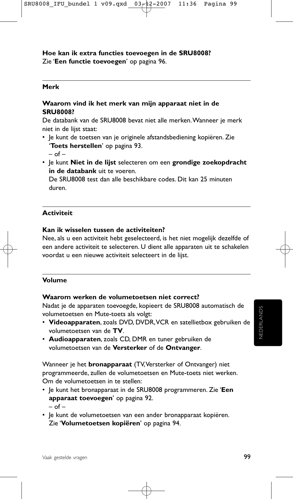 Philips Prestigo Universal-Fernbedienung User Manual | Page 99 / 124