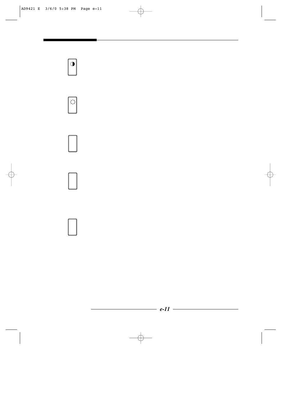 E-11 | American Dynamics AD9421 User Manual | Page 11 / 67