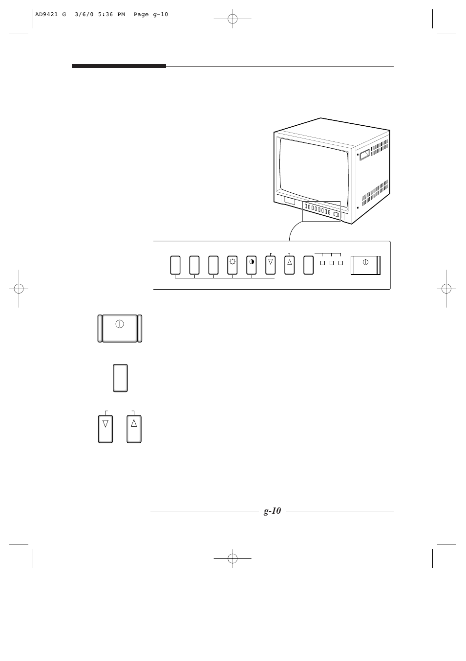 Vorderseite, G-10 | American Dynamics AD9421 User Manual | Page 36 / 67