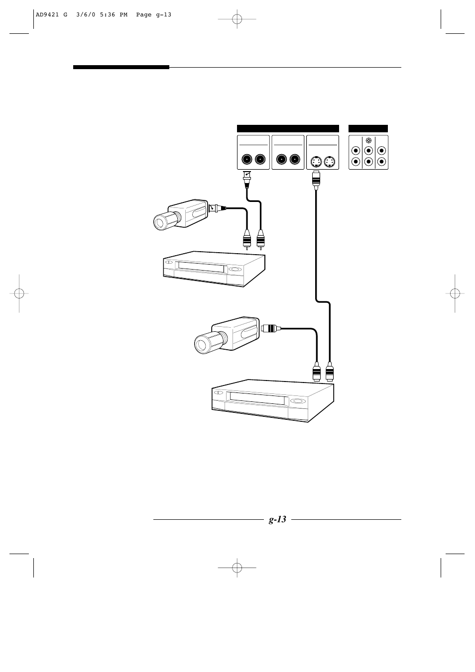 Anschlüsse, G-13, Farbmonitor bedienungsanleitung anschlüsse | American Dynamics AD9421 User Manual | Page 39 / 67