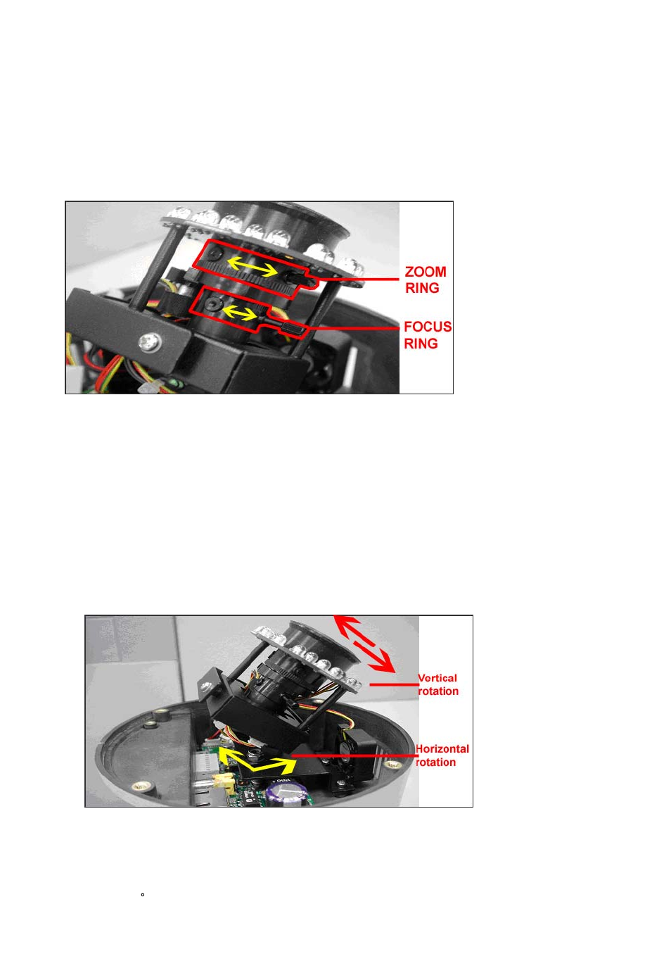 5 lens adjustment, Ens adjustment | American Dynamics VideoEdge IP Indoor Mini-dome 8200-2646-02 B0 User Manual | Page 14 / 89