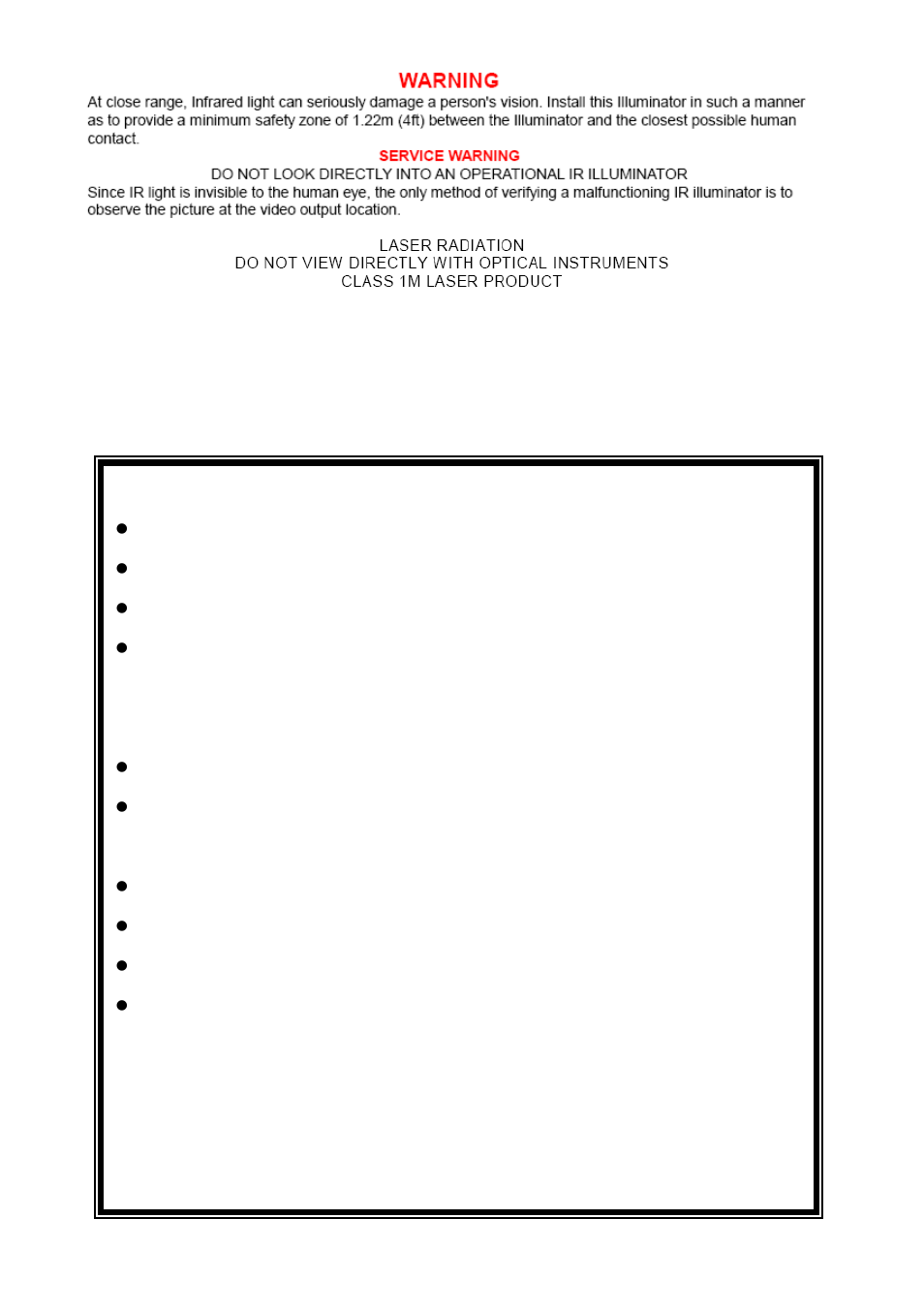 Safety precautions, Warning, Caution | American Dynamics VideoEdge IP Indoor Mini-dome 8200-2646-02 B0 User Manual | Page 6 / 89