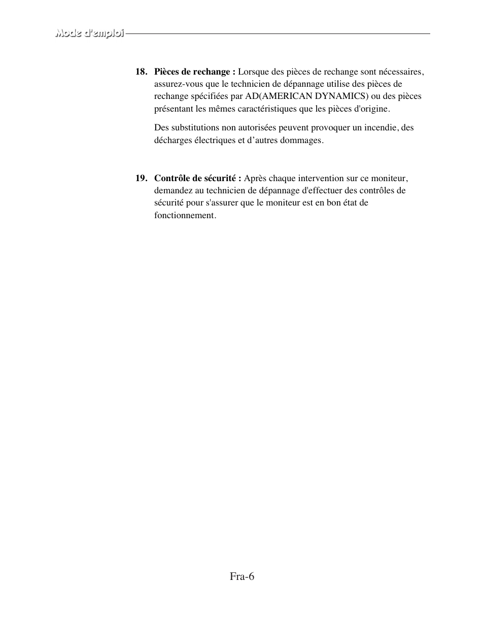 American Dynamics ADMCRT15 User Manual | Page 20 / 67