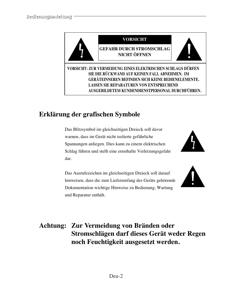 Erklärung der grafischen symbole | American Dynamics ADMCRT15 User Manual | Page 29 / 67