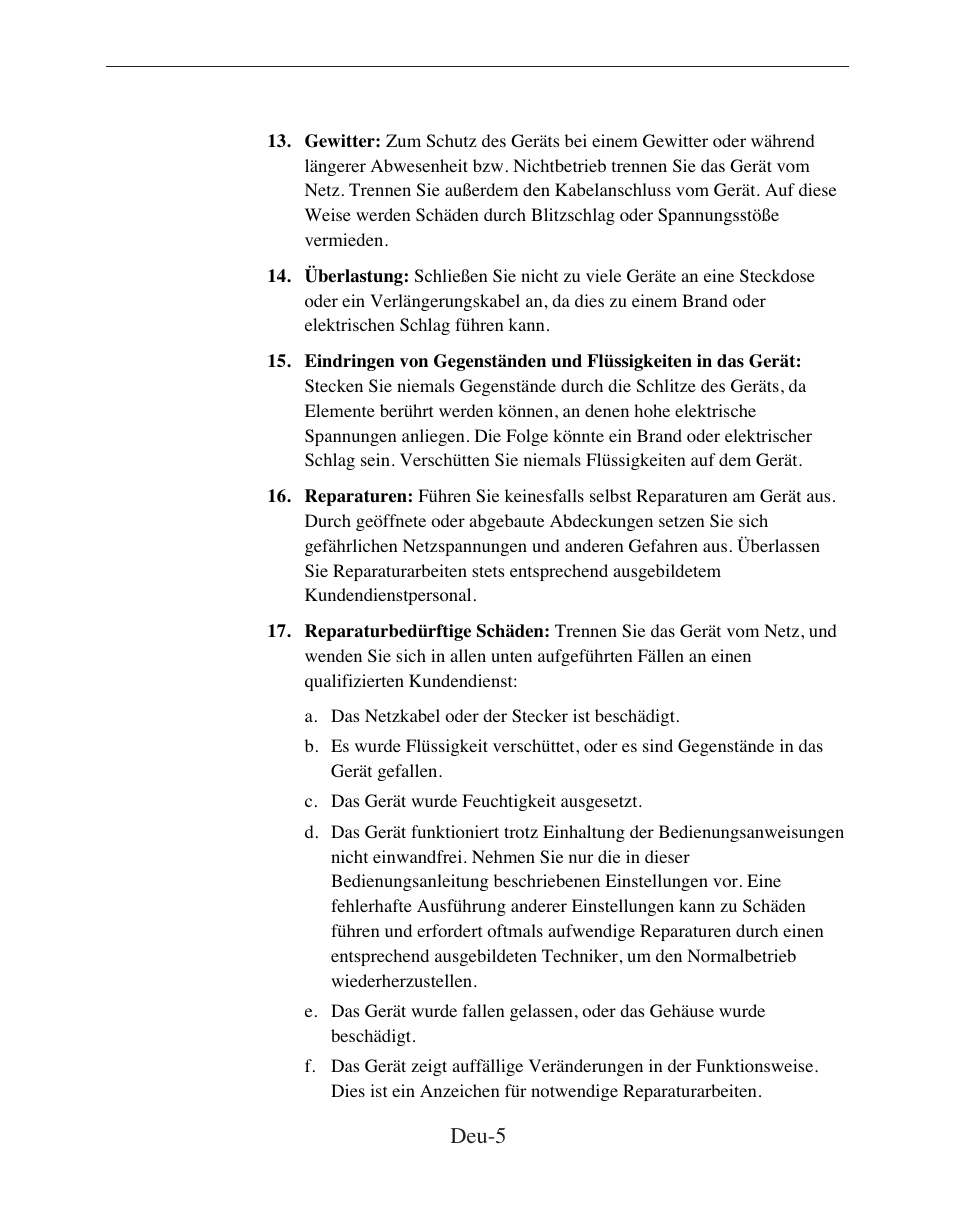 Deu-5 | American Dynamics ADMCRT15 User Manual | Page 32 / 67
