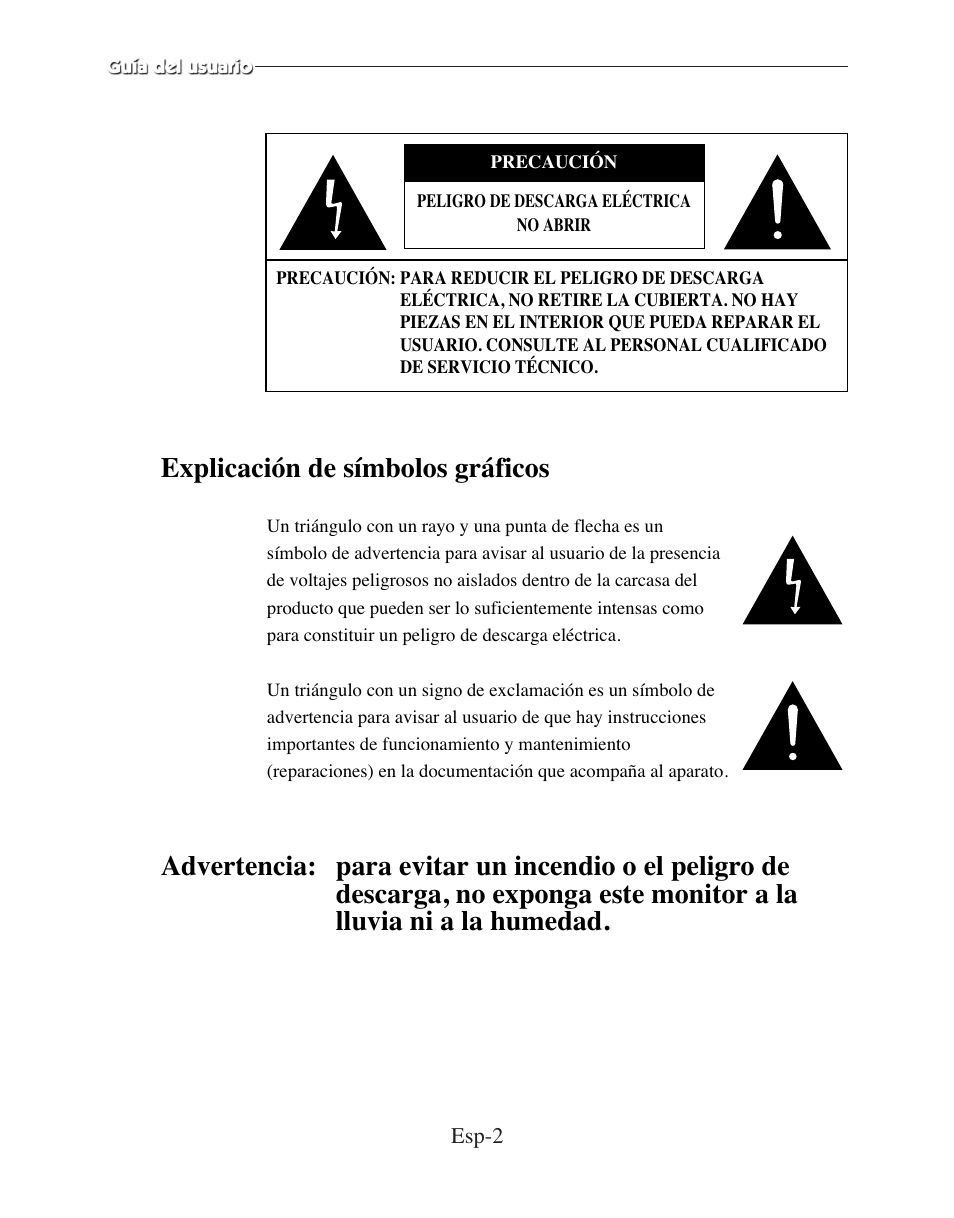Explicación de símbolos gráficos | American Dynamics ADMCRT15 User Manual | Page 42 / 67