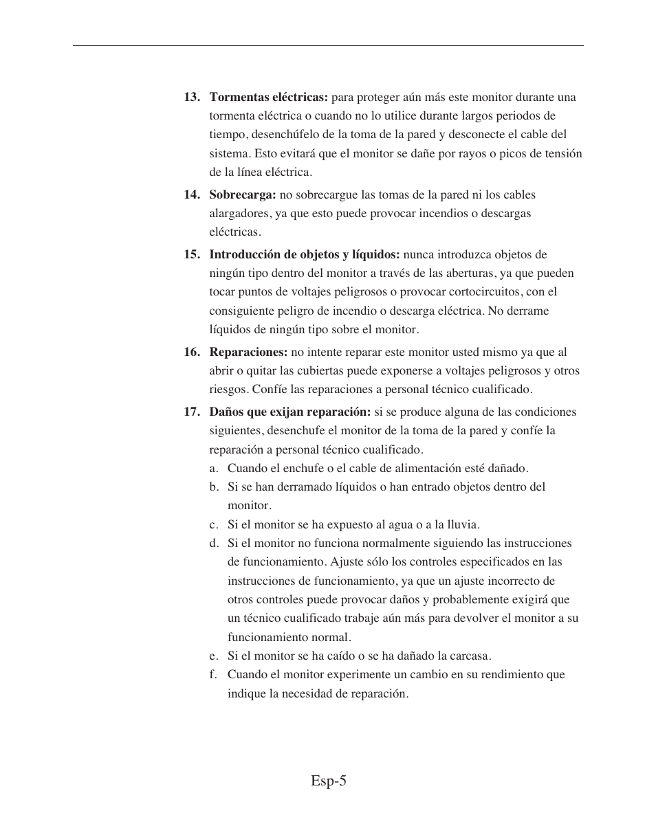 Esp-5 | American Dynamics ADMCRT15 User Manual | Page 45 / 67