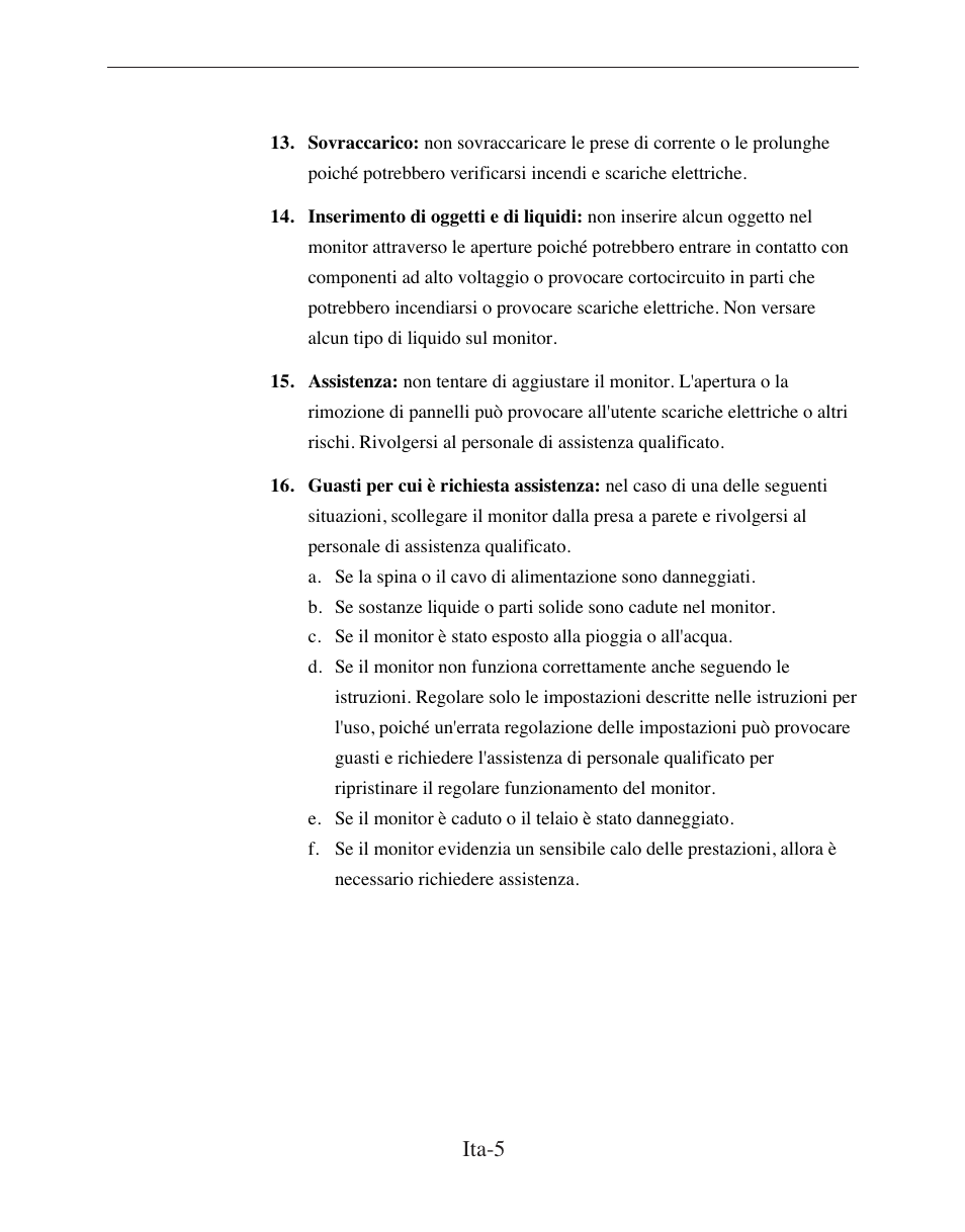 Ita-5 | American Dynamics ADMCRT15 User Manual | Page 58 / 67