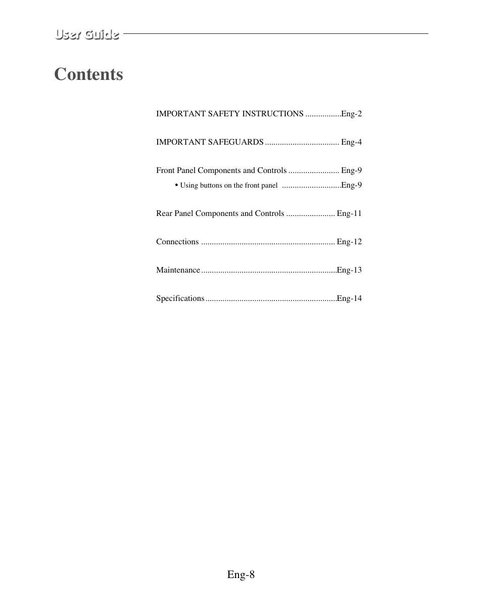 American Dynamics ADMCRT15 User Manual | Page 8 / 67