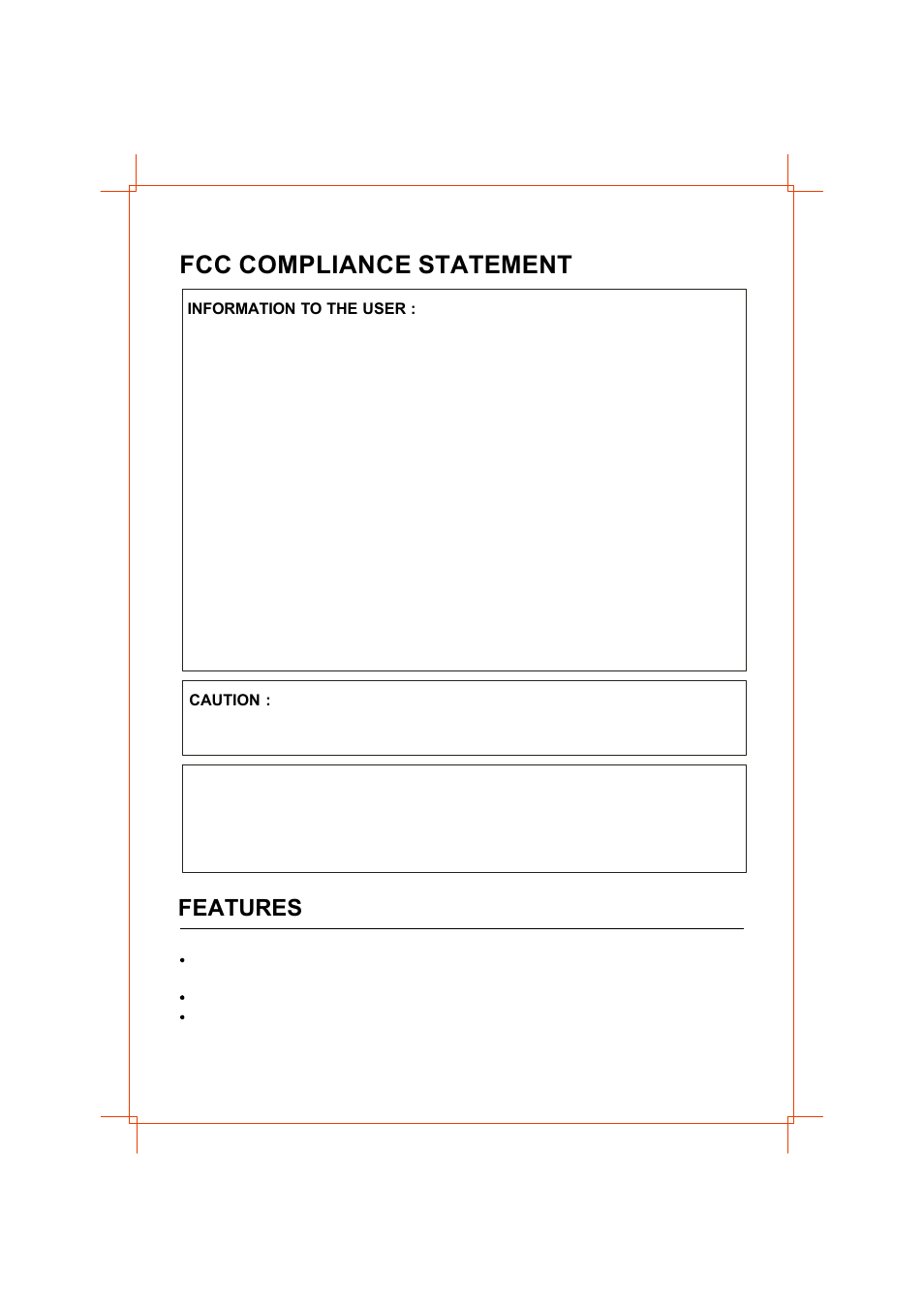 Fcc compliance statement, Features | American Dynamics AD912A User Manual | Page 4 / 8