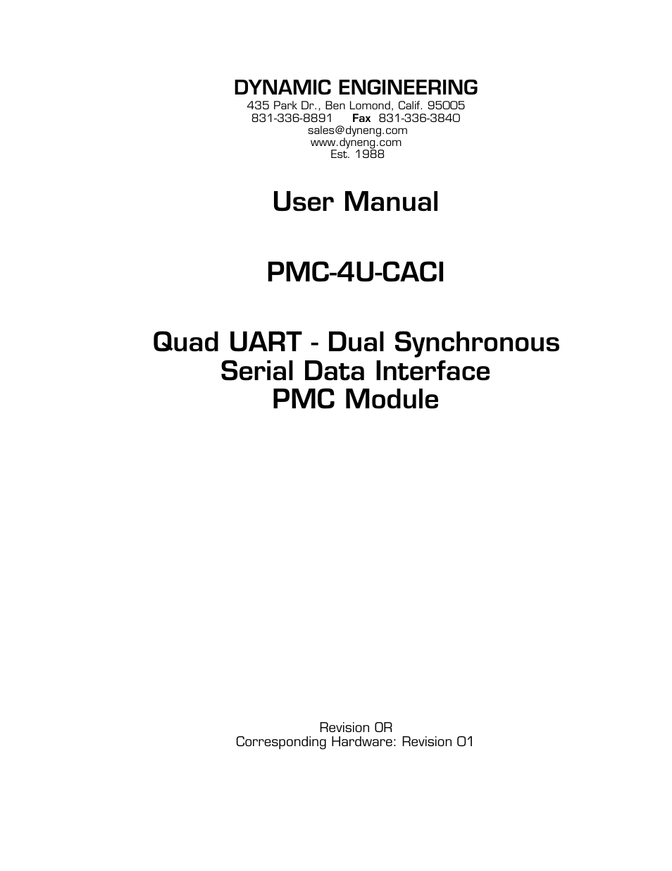 American Dynamics PMC-4U-CACI User Manual | 33 pages