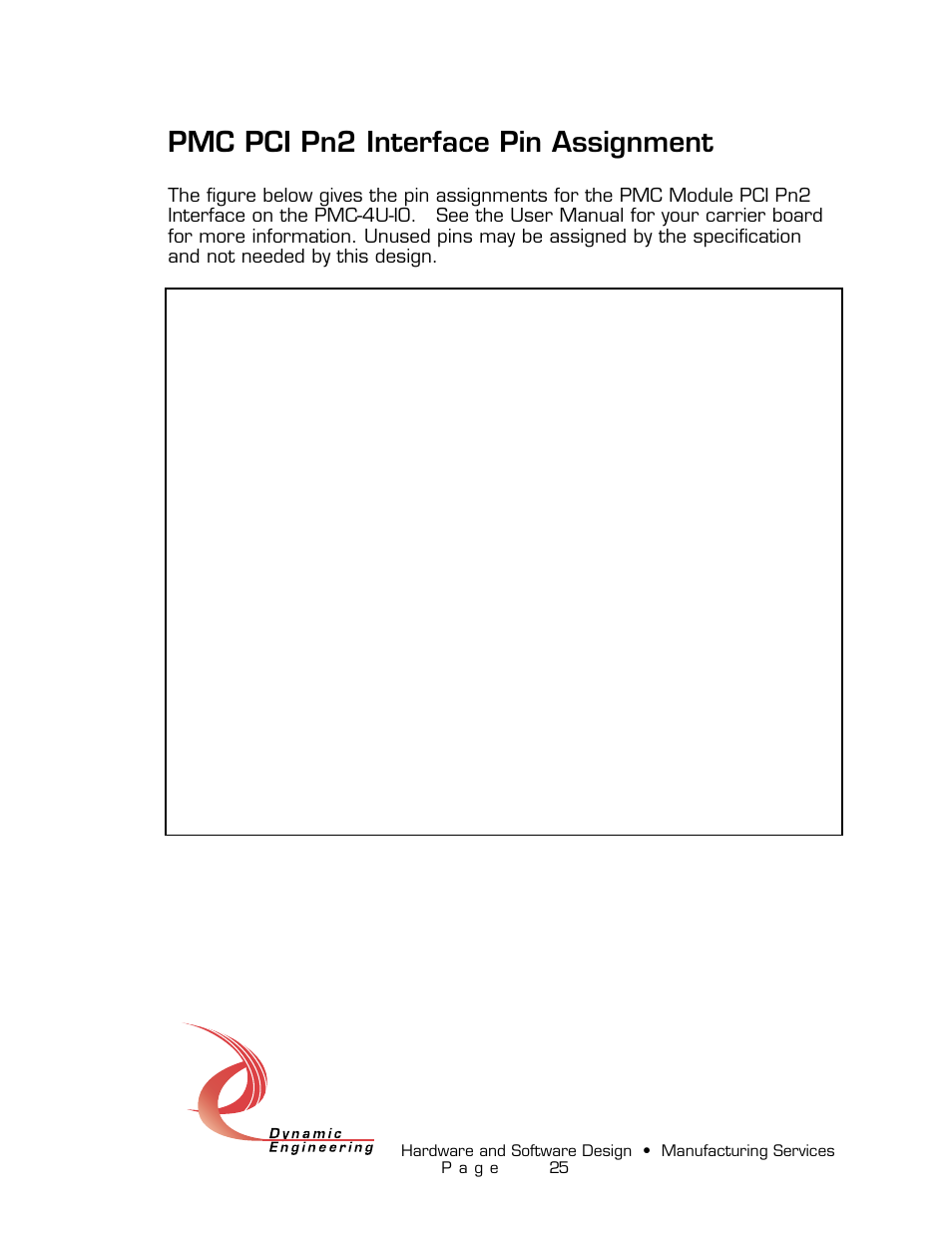 Pmc pci pn2 interface pin assignment | American Dynamics PMC-4U-CACI User Manual | Page 25 / 33