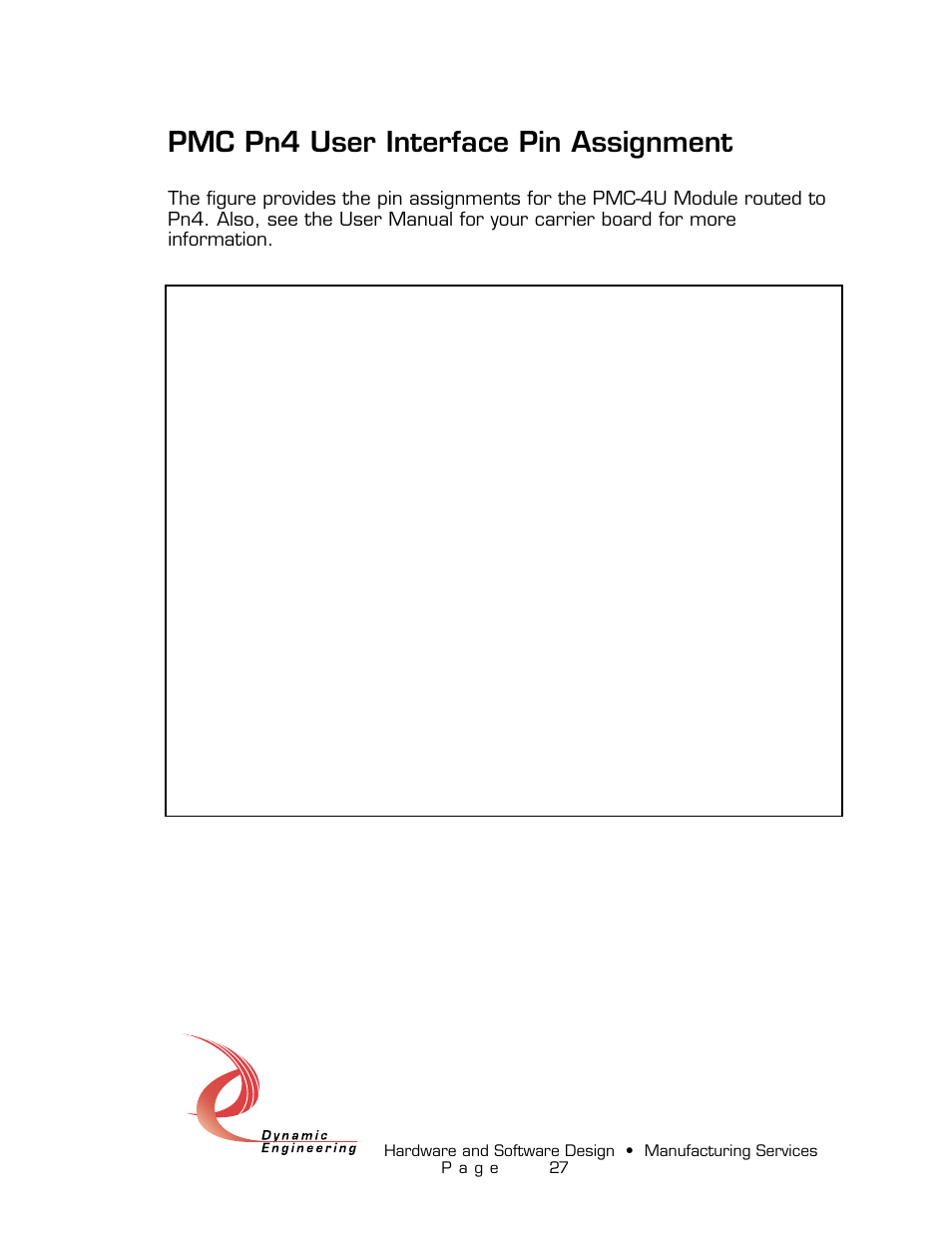 Pmc pn4 user interface pin assignment | American Dynamics PMC-4U-CACI User Manual | Page 27 / 33
