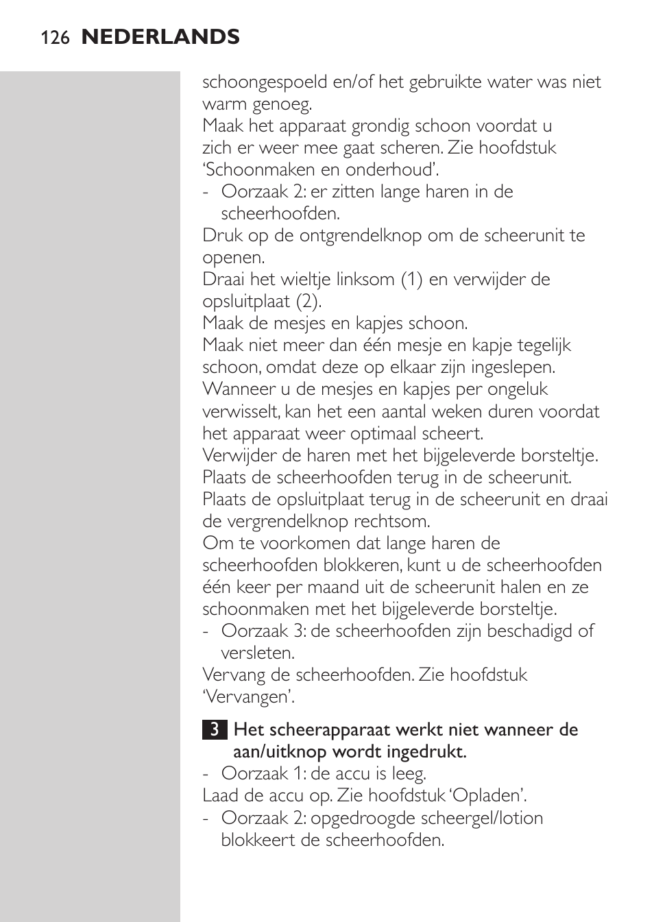 Philips NIVEA FOR MEN Rasierer User Manual | Page 124 / 168