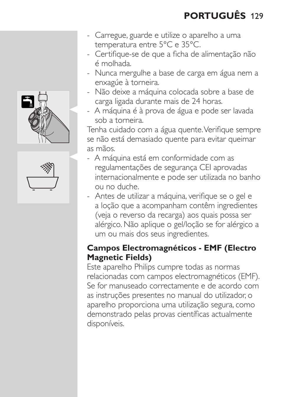Philips NIVEA FOR MEN Rasierer User Manual | Page 127 / 168