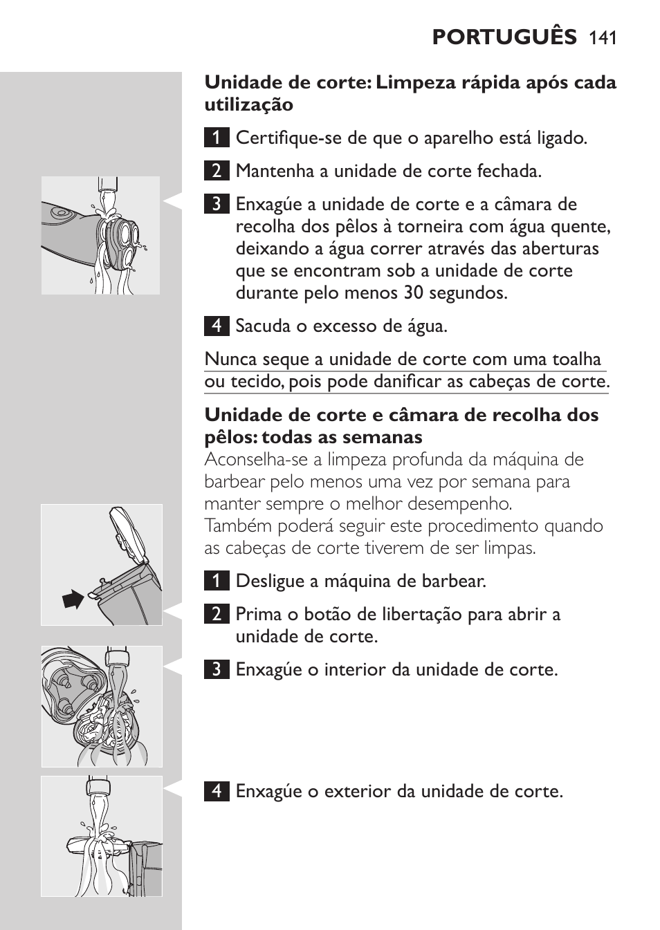 Philips NIVEA FOR MEN Rasierer User Manual | Page 139 / 168