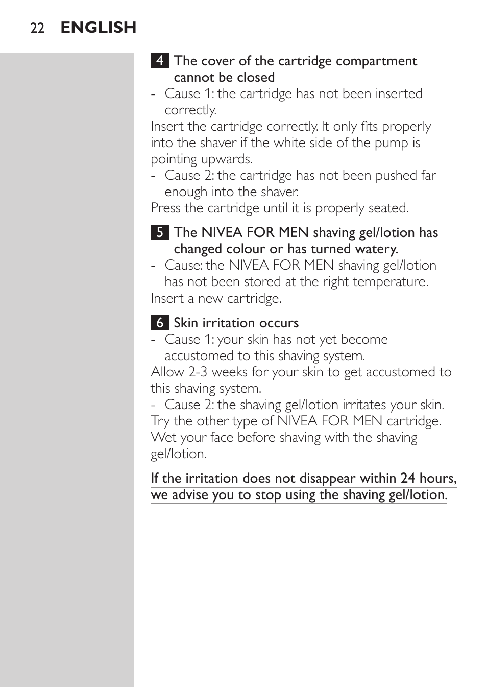 Philips NIVEA FOR MEN Rasierer User Manual | Page 20 / 168