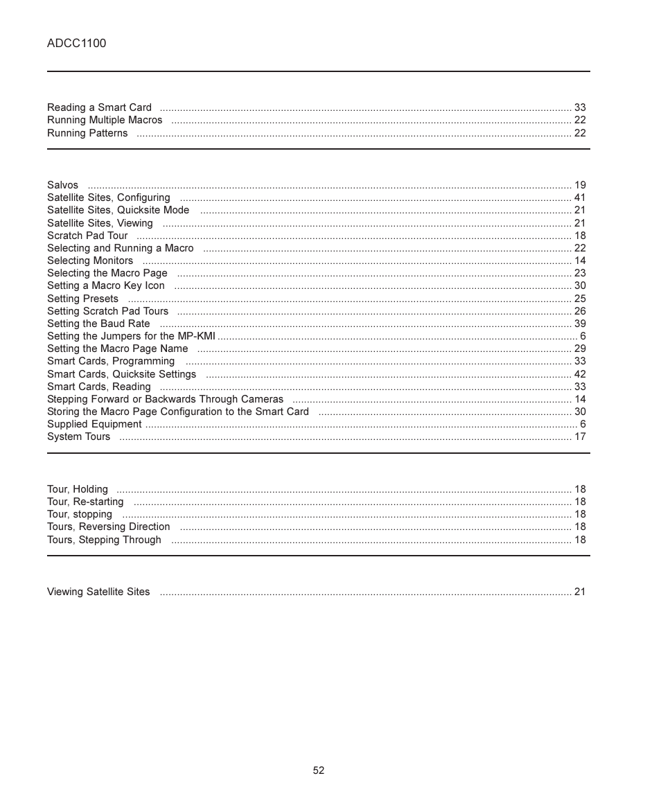 American Dynamics ADCC1100 User Manual | Page 58 / 60