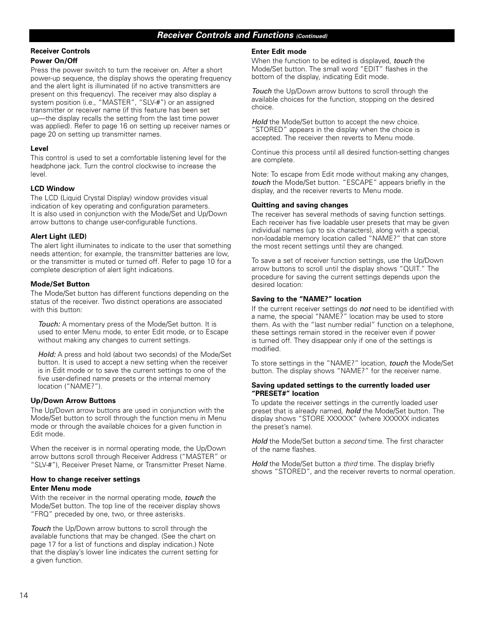 Audio-Technica ARTIST ELITE 4000 User Manual | Page 13 / 31