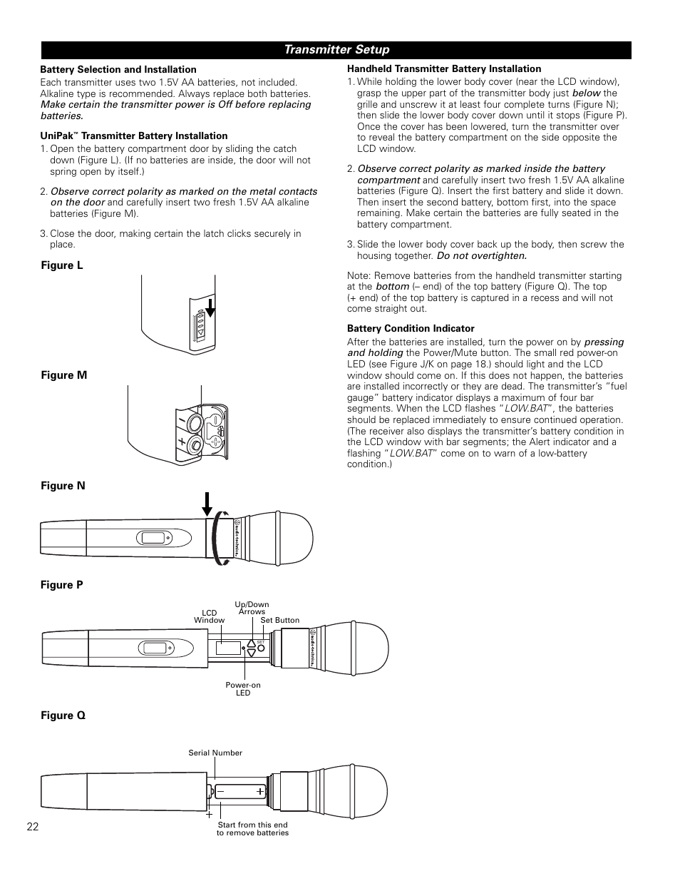 Transmitter setup | Audio-Technica ARTIST ELITE 4000 User Manual | Page 21 / 31