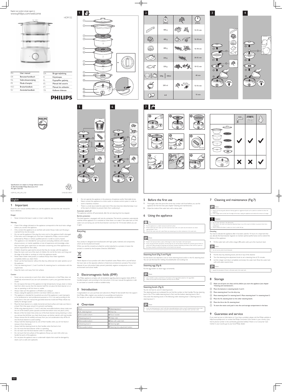 Philips Jamie Oliver Dampfgarer User Manual | 6 pages